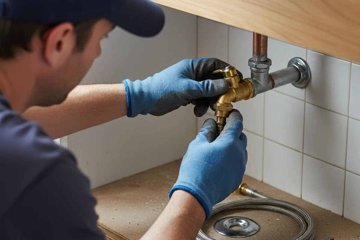 Shutoff valve and fitting work during Faucet and Fixture Repair in Bushwood
